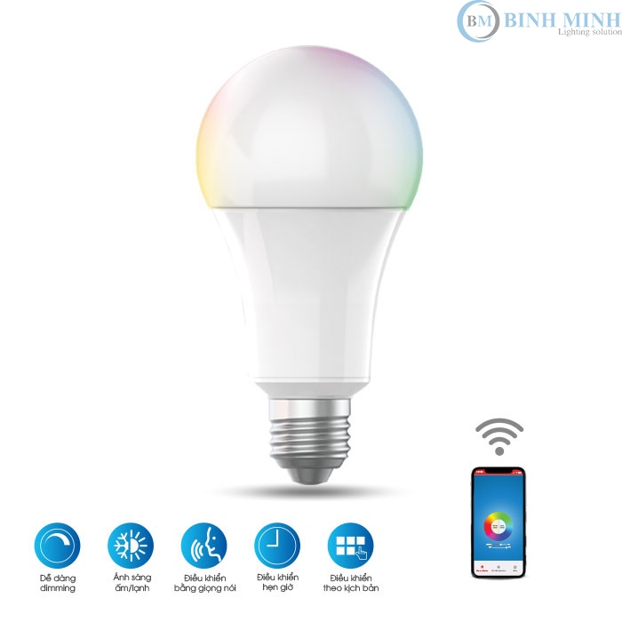 Bóng đèn LED Bulb RGB kết nối wifi
